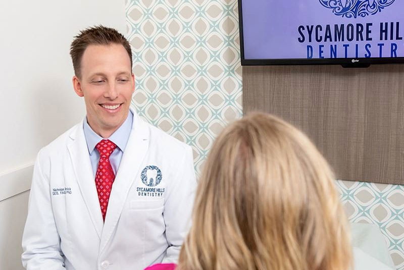 dr rorick with implant patient