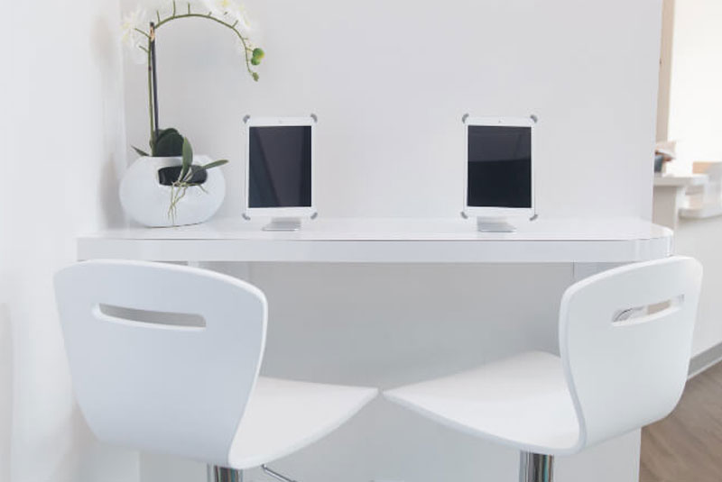 ipad being shown dr rorick office