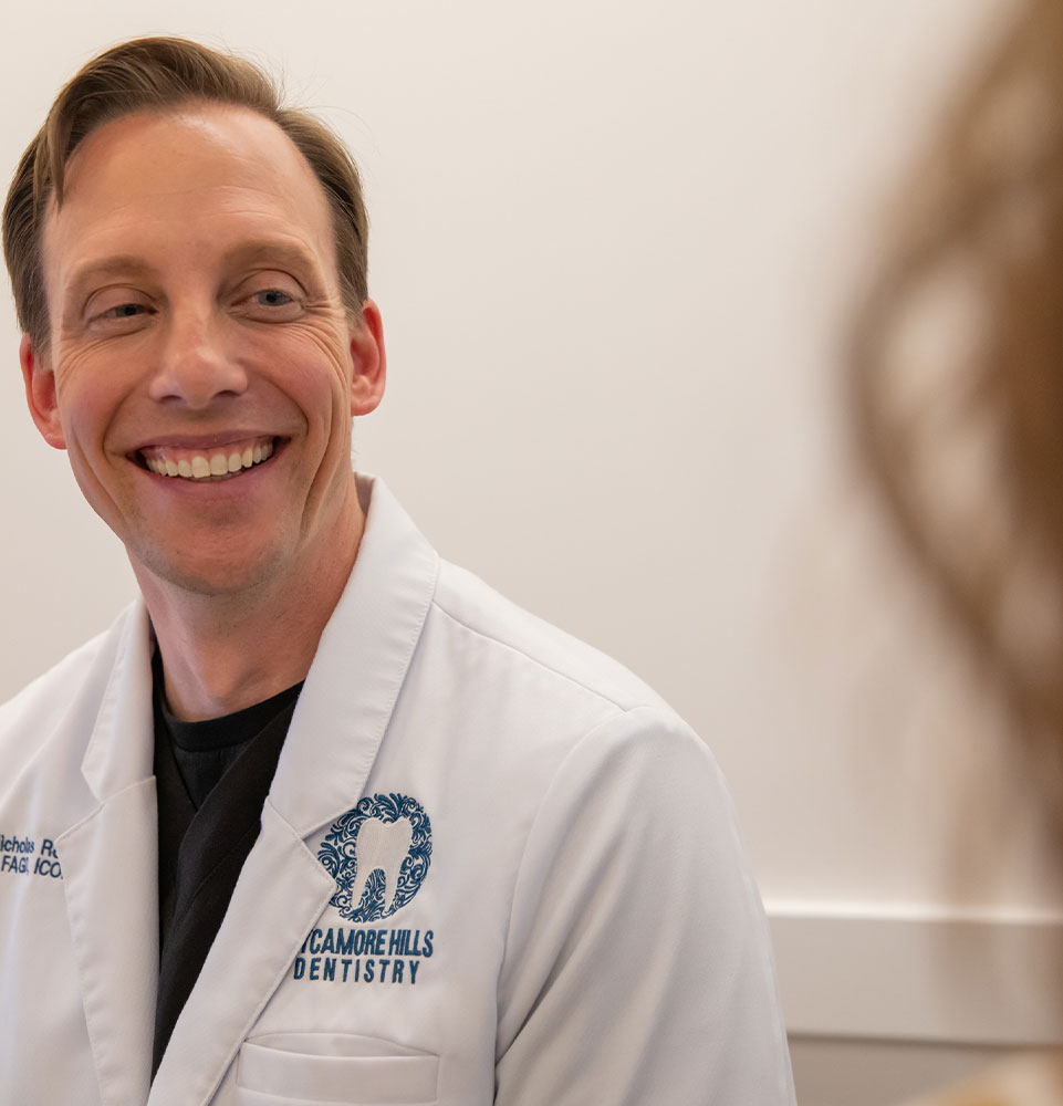 dentist smiling at patient