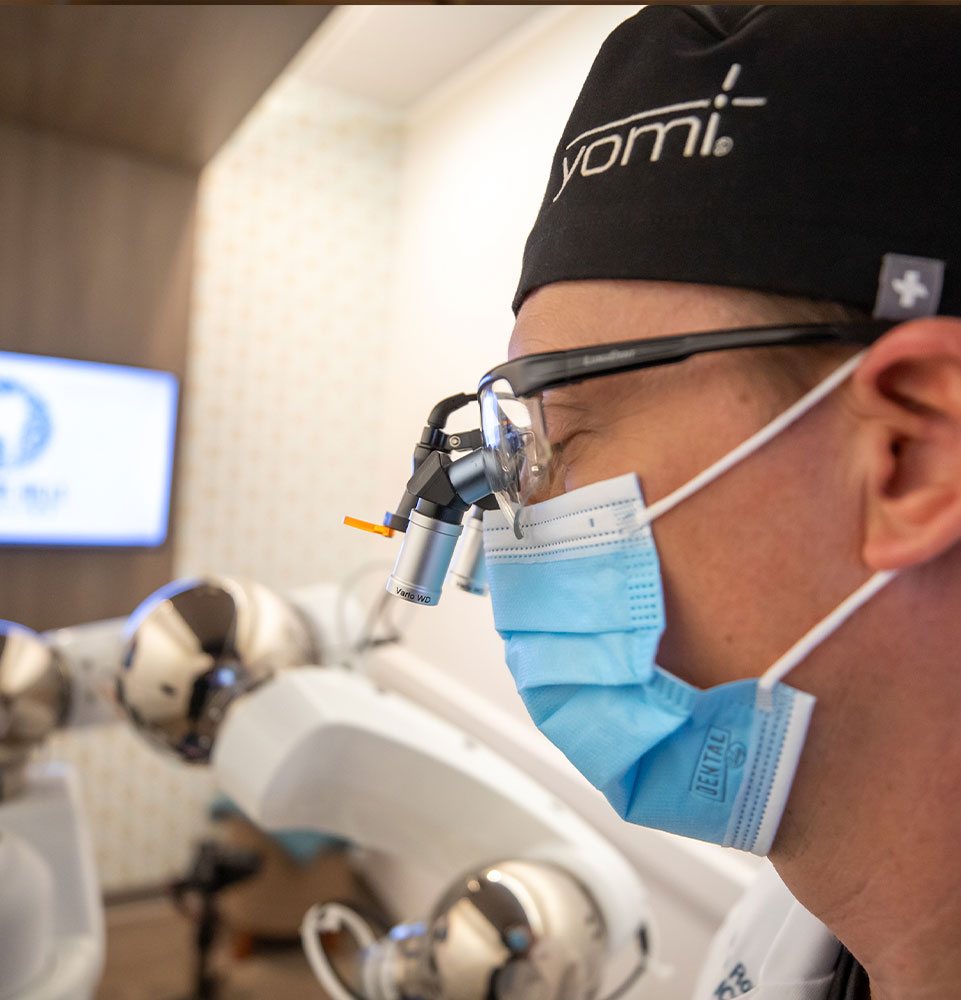 dentist in middle of procedure