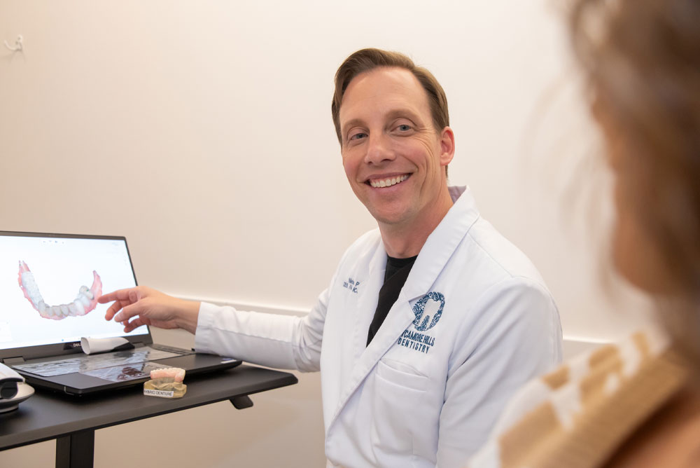 dr rorick discussing dental implants